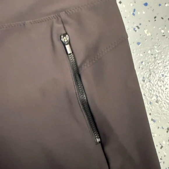 Athleta Brown-Plum Stellar Leggings with Zipper Detail - Picture 3 of 4